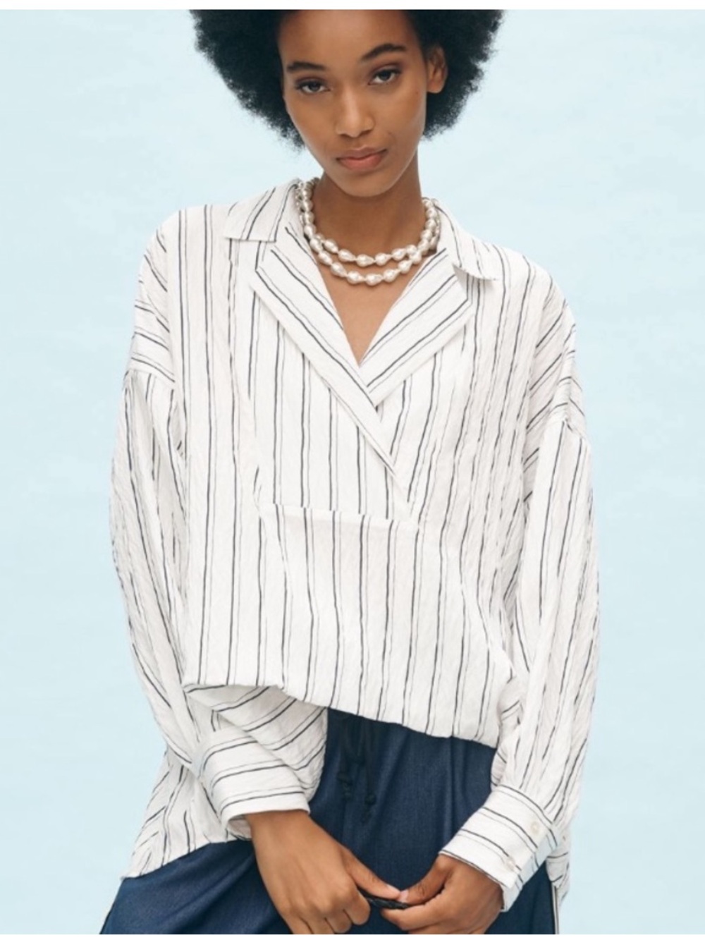 Anthropologie | The Dylan Long-Sleeve Wide-Placket Top